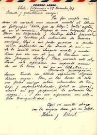 [Carta] 1947 nov. 27, Chile, Valparaíso [a] Gabriela Mistral