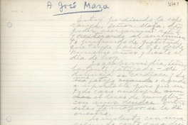 [Carta] [a] José Maza