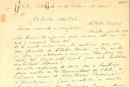 [Carta] 1948 feb. 10, Putaendo, Chile [a] Gabriela Mistral, Estados Unidos