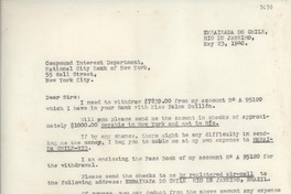 [Carta] 1940 May 23, Rio de Janeiro, [Brasil] [al] National City Bank of New York, New York city, [EE.UU.]