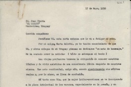 [Carta] 1950 mayo 17, Jalapa, Veracruz, México [a] Juan Ilaria, Montevideo, [Uruguay]