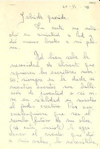 [Carta] 1948 jun. 20 [a] Gabriela Mistral