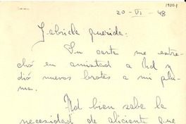 [Carta] 1948 jun. 20 [a] Gabriela Mistral