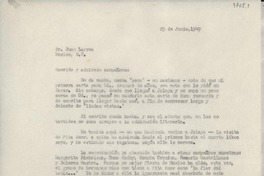 [Carta] 1949 jun. 25, [Jalapa], [México] [a] Juan Larrea, México D.F., México