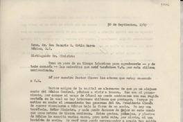 [Carta] 1949 sept. 30, [México] [a] Nazario S. Ortiz Garza, México D.F., [México]