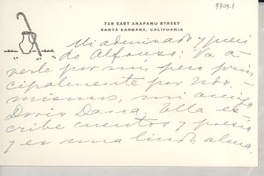 [Tarjeta] [19]49 feb. 20, Santa Barbara, California, [EE.UU.] [a] Alfonso