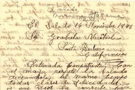 [Carta] 1948 nov. 16, El Salado, [Provincia Atacama, Chile] [a] Gabriela Mistral, Santa Bárbara, California, EEUU]