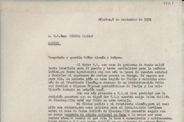 [Carta] 1952 nov. 8, Nápoles, [Italia] [a] Miguel Alemán, México