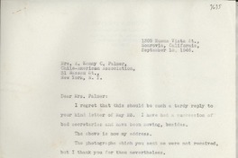 [Carta] 1946 sept. 18, Monrovia, California, [Estados Unidos] [a] Kenny C. Palmer, New York
