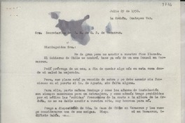 [Carta] 1950 jul. 29, La Orduña, Coatepec, Veracruz, [México] [a los] Secretarios de F. E. de O. P., Veracruz, [México]
