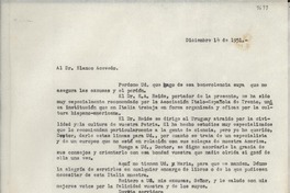 [Carta] 1951 dic. 14, [Italia] [a] Dr. Blanco Acevedo