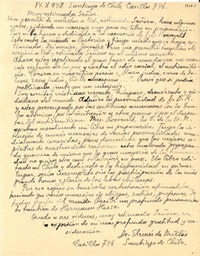 [Carta] 1948 oct. 14, Santiago, Chile [a] Gabriela Mistral