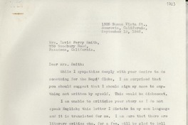 [Carta] 1946 Sept. 18, Monrovia, California, [Estados Unidos] [a] David Perry Smith, Pasadena, California