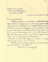 [Carta] 1948 dic. 12, Quilpué, Chile [a] Gabriela Mistral