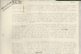 [Carta] ago. 7, Madrid, [España] [a] Armando Moock, Barcelona