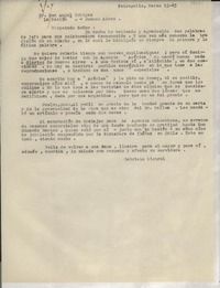 [Carta] 1945 mar. 15, Petrópolis, [Brasil] [a] Ángel Bohigas, Buenos Aires