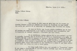 [Carta] 1951 ene. 3, Nápoles, [Italia] [a la] Sra. Sforza, Roma, [Italia]