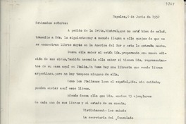 [Carta] 1952 jun. 9, Nápoles, [Italia] [a] Estimados señores