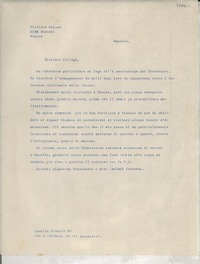 [Carta] Rapallo, [Italia] [a] Elsa Roncali, Genova, [Italia]