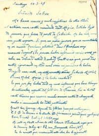 [Carta] 1949 mar. 10, Santiago [a] Señorita Saleva