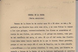 Gente americana : Teresa de la Parra