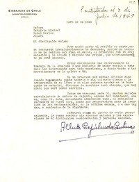 [Carta] 1949 mayo. 12, [México] [a] Gabriela Mistral, Jalapa