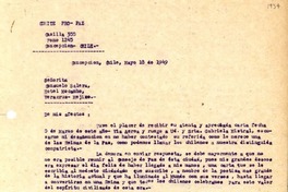 [Carta] 1949 mayo. 18, Concepción, Chile [a] Consuelo Saleva, Veracruz, México