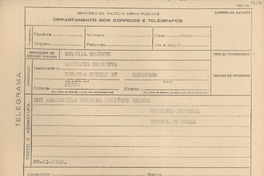 [Telegrama] 1945 nov. 21, [Brasil] [a] Ranulpho Bocayuva, Río de Janeiro