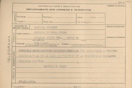 [Telegrama] 1945 nov. 27, [Brasil] [a] Genesio Pereira, Sao Paulo