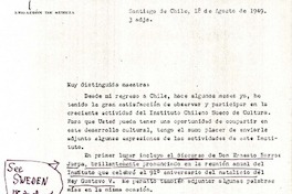 [Carta] 1949 ago. 18, Santiago, Chile [a] Gabriela Mistral, Santa Bárbara, California