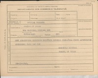 [Telegrama] 1945 nov. 23, [Brasil] [a] Dominique Braga, Petrópolis