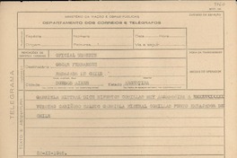 [Telegrama] 1945 nov. 23, [Brasil] [a] Oscar Fernández, Buenos Aires, Argentina