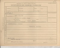 [Telegrama] 1945 nov. 21, [Brasil] [a] Luis Oyarzún, Santiago, Chile