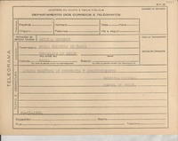 [Telegrama] 1945 nov. 20, [Brasil] [a] María Cristina de Padua, [Río de Janeiro]