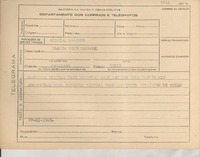 [Telegrama] 1945 nov. 27, [Brasil] [a] Blanca Subercaseaux, Santiago, Chile