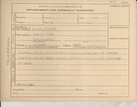 [Telegrama] 1945 nov. 27, [Brasil] [a] Enrique Turri, Santiago, Chile