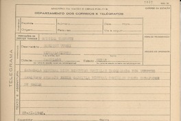 [Telegrama] 1945 nov. 27, [Brasil] [a] Enrique Turri, Santiago, Chile