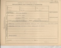 [Telegrama] 1945 nov. 27, [Brasil] [a] Alfredo Chan, Buenos Aires, Argentina