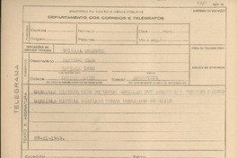 [Telegrama] 1945 nov. 27, [Brasil] [a] Alfredo Chan, Buenos Aires, Argentina