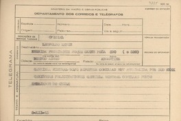 [Telegrama] 1945 dic. 5, [Brasil] [a] Leopoldo Lewin, Buenos Aires, Argentina