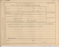 [Telegrama] 1945 nov. 23, [Brasil] [a] Miguel Castro, Montevideo, Uruguay