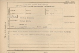 [Telegrama] 1945 nov. 28, [Brasil] [a] Mathan Bessa, Rancagua, Chile