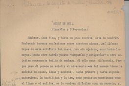 Reloj de sol : simpatías y diferencias