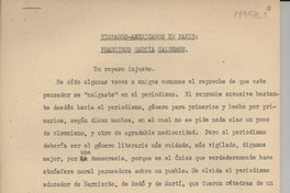 Hispanos-americanos en París : Francisco García Calderón
