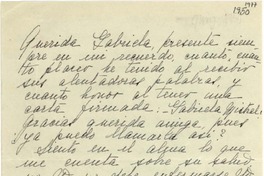 [Carta] 1950 [Santiago] [a] Gabriela Mistral