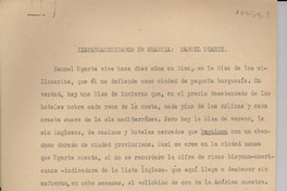 Hispanoamericanos en Francia : Manuel Ugarte