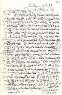 [Carta] 1950 jul. 22, Santiago [a] Gabriela Mistral