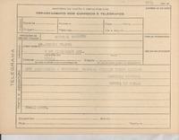 [Telegrama] 1945 nov. 28, [Brasil] [al] Dr. Acasio [Acacio] Franca, Nesta, [Brasil]