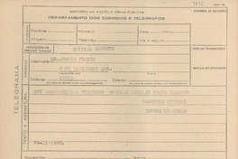 [Telegrama] 1945 nov. 28, [Brasil] [al] Dr. Acasio [Acacio] Franca, Nesta, [Brasil]