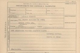 [Telegrama] 1945 nov. 28, [Brasil] [al] Dr. Otavio [i.e. Octavio] Tarquino de Souza, [Rio de Janeiro, Brasil]